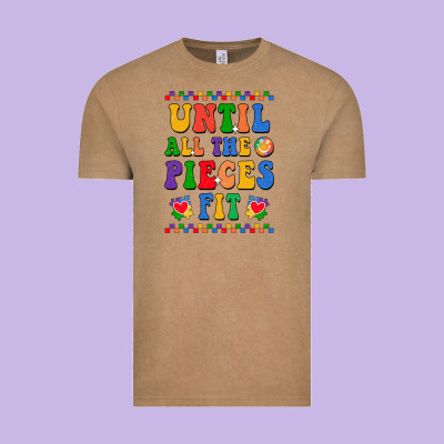 Until All The Pieces Fit Vintage Tee Designed By Cowhidedigitalart