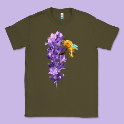 Honey Bee With Lavender Fa Element Classic Tee Designed By Fadigitalartstudio
