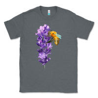 Charcoal Heather honey bee with lavender fa element Classic Tee - FaDigitalArtStudio