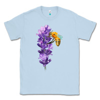 Dusty Blue honey bee with lavender fa element Classic Tee - FaDigitalArtStudio
