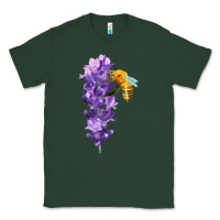 Sports Green honey bee with lavender fa element Classic Tee - FaDigitalArtStudio