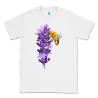 White honey bee with lavender fa element Classic Tee - FaDigitalArtStudio
