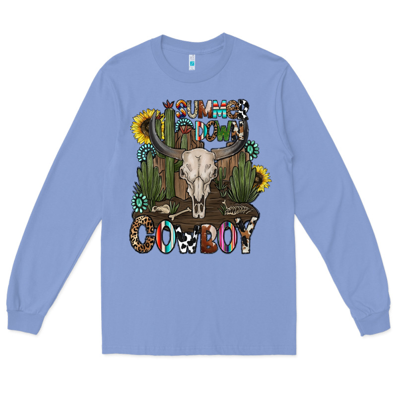 Summer Down Cowboy Long Sleeve Tee by CowhideDigitalArt | Teevron