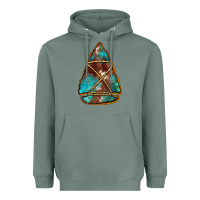 Sage turquoise cowhide arrowhead Heavyweight Hoodie - Jasminsmagicworld