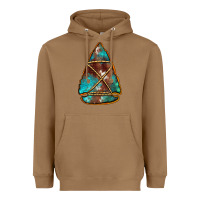 Toasted Coconut turquoise cowhide arrowhead Heavyweight Hoodie - Jasminsmagicworld