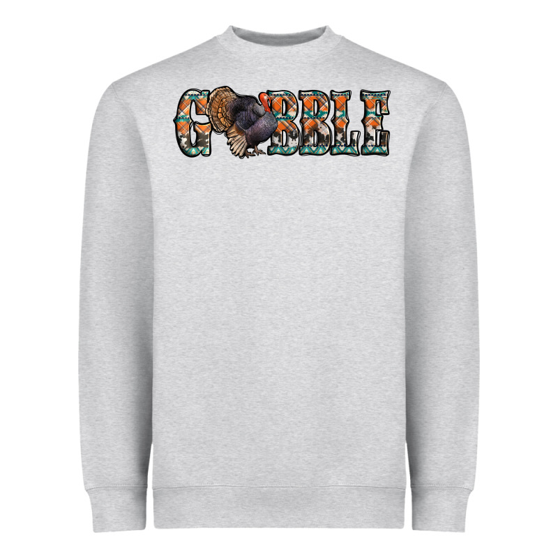 Gobble Thanksgiving Turkey Heavyweight Sweatshirt by Jasminsmagicworld | Teevron