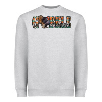 Heather Grey gobble thanksgiving turkey Heavyweight Sweatshirt - Jasminsmagicworld