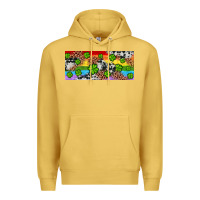 Antique Gold Western St. Patrick's Day Shamrock Rainbow Premium Hoodie - Artiststas
