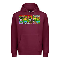 Burgundy Western St. Patrick's Day Shamrock Rainbow Premium Hoodie - Artiststas