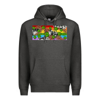 Charcoal Heather Western St. Patrick's Day Shamrock Rainbow Premium Hoodie - Artiststas