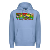 Colony Blue Western St. Patrick's Day Shamrock Rainbow Premium Hoodie - Artiststas