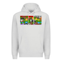Dove Grey Western St. Patrick's Day Shamrock Rainbow Premium Hoodie - Artiststas