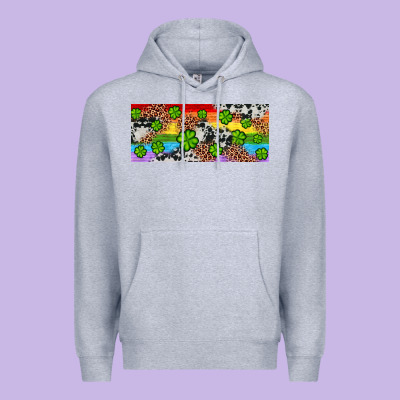 Western St. Patrick's Day Shamrock Rainbow Premium Hoodie Designed By Artiststas