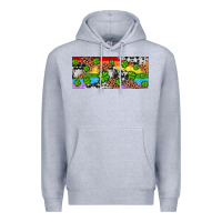 Heather Grey Western St. Patrick's Day Shamrock Rainbow Premium Hoodie - Artiststas