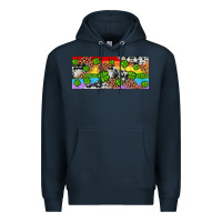 Navy Western St. Patrick's Day Shamrock Rainbow Premium Hoodie - Artiststas