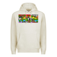 Oatmeal Heather Western St. Patrick's Day Shamrock Rainbow Premium Hoodie - Artiststas