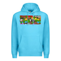 Ocean Blue Western St. Patrick's Day Shamrock Rainbow Premium Hoodie - Artiststas