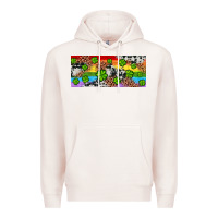 Pale Pink Western St. Patrick's Day Shamrock Rainbow Premium Hoodie - Artiststas