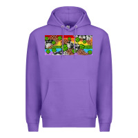 Purple Western St. Patrick's Day Shamrock Rainbow Premium Hoodie - Artiststas