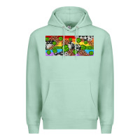 Seafoam Western St. Patrick's Day Shamrock Rainbow Premium Hoodie - Artiststas