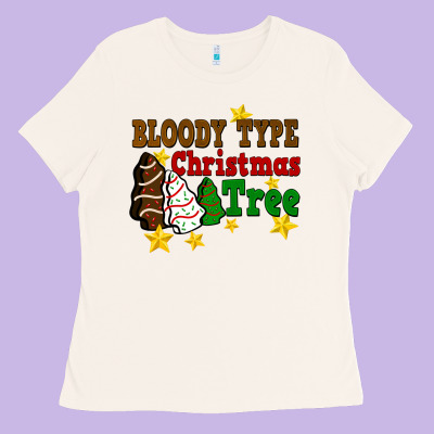 Bloody Type Christmas Tree Ladies Tee Designed By Fadigitalartstudio