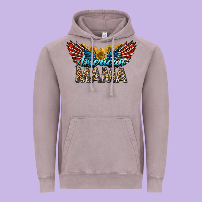 Western American Mama With Sunflowers Vintage Hoodie Designed By Lillyallendesigns
