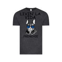 Vintage Black Livin' la vida Frenchie Vintage Tee - Bettercallsaul