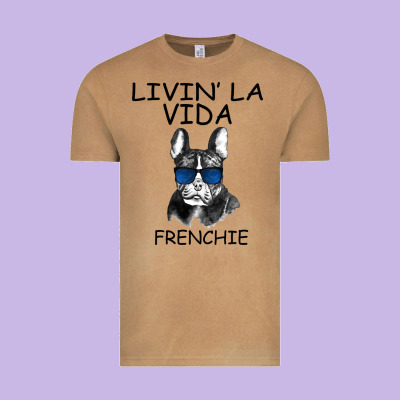 Livin' La Vida Frenchie Vintage Tee Designed By Bettercallsaul