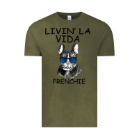 Vintage Olive Livin' la vida Frenchie Vintage Tee - Bettercallsaul
