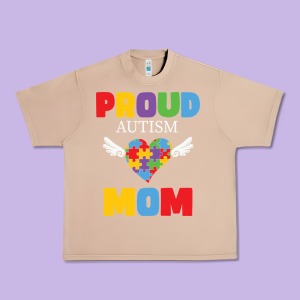 Lil Autism Mom Urban Heavy Tee Designed By Cowhidedigitalart