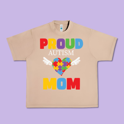 Lil Autism Mom Urban Heavy Tee Designed By Cowhidedigitalart
