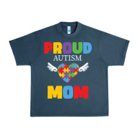 Midnight Navy lil autism mom Urban Heavy Tee - CowhideDigitalArt