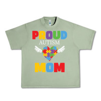 Oil Green lil autism mom Urban Heavy Tee - CowhideDigitalArt