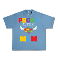 Pebble Blue lil autism mom Urban Heavy Tee - CowhideDigitalArt