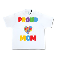 White lil autism mom Urban Heavy Tee - CowhideDigitalArt