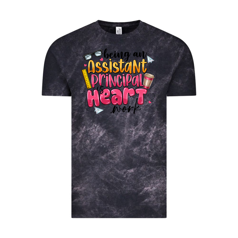 Being An Assistant Principal Is Heart Work Vintage Tee by CowhideDigitalArt | Teevron