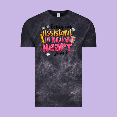 Being An Assistant Principal Is Heart Work Vintage Tee Designed By Cowhidedigitalart