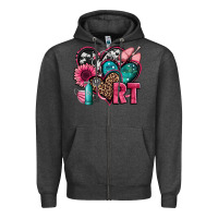 Charcoal Heather rt respiratory therapist hearts Zipper Hoodie - Jasminsmagicworld