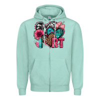 Seafoam rt respiratory therapist hearts Zipper Hoodie - Jasminsmagicworld