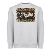 Heather Grey leopard cowhide pattern background Heavyweight Sweatshirt - Jasminsmagicworld