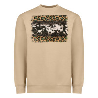 Mushroom leopard cowhide pattern background Heavyweight Sweatshirt - Jasminsmagicworld