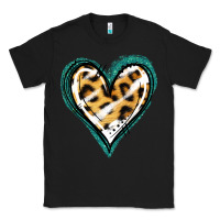 Black Glitter Leopard Heart Classic Tee - Jasminsmagicworld