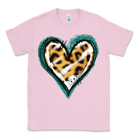 Bubblegum Pink Glitter Leopard Heart Classic Tee - Jasminsmagicworld