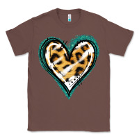 Chestnut Glitter Leopard Heart Classic Tee - Jasminsmagicworld