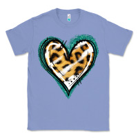 Colony Blue Glitter Leopard Heart Classic Tee - Jasminsmagicworld