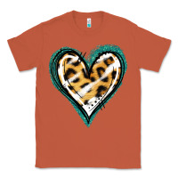 Copper Glitter Leopard Heart Classic Tee - Jasminsmagicworld