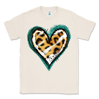 Natural Glitter Leopard Heart Classic Tee - Jasminsmagicworld