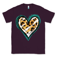 Plum Glitter Leopard Heart Classic Tee - Jasminsmagicworld