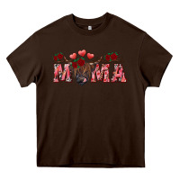 Chocolate Brown valentine's day mama black highland cow Heavy Core Tee - RanaPortraitStore