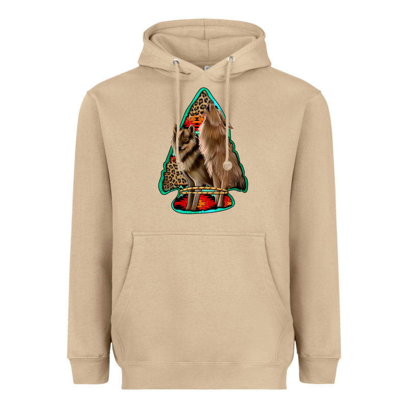 Howling Wolves Arrowhead Heavyweight Hoodie by Jasminsmagicworld | Teevron